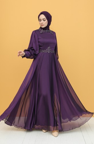 Lila Hijab-Abendkleider 52779-04