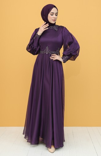 Lila Hijab-Abendkleider 52779-04