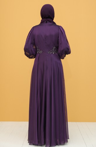 Purple Hijab Evening Dress 52779-04