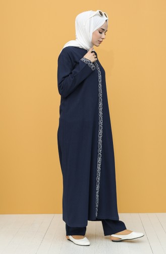 Şile Bezi Kap Pantolon İkili Takım 26224-03 Lacivert