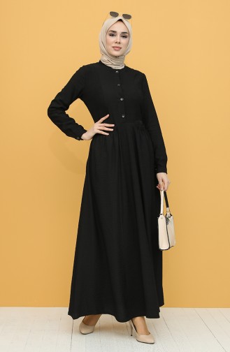 Black Hijab Dress 8300-04