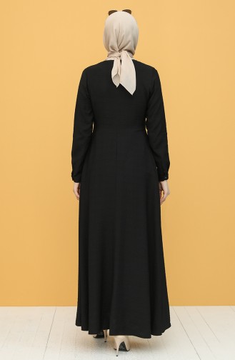 Black Hijab Dress 8300-04