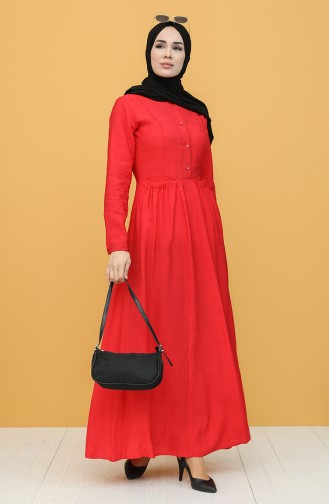 Coral Hijab Dress 8300-05