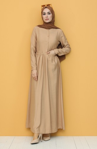 Camel Hijab Dress 8300-10