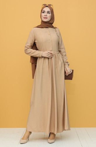 Camel Hijab Dress 8300-10