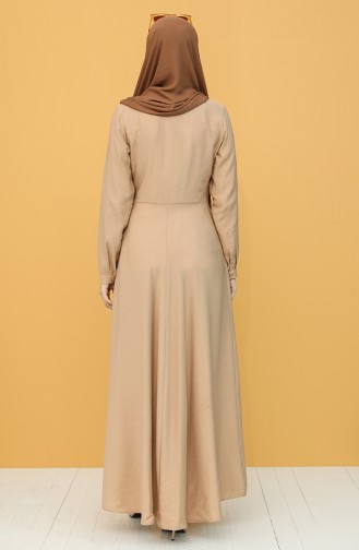 Camel Hijab Dress 8300-10
