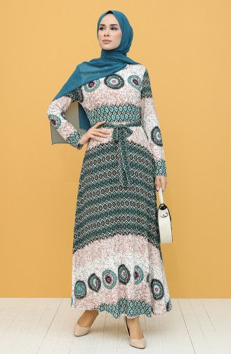 Robe Hijab Pétrole 20Y3034303B-02