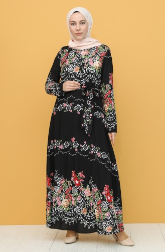 Schwarz Hijab Kleider 20Y3034303E-02