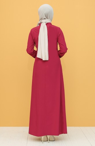 Plum Hijab Dress 2537-05