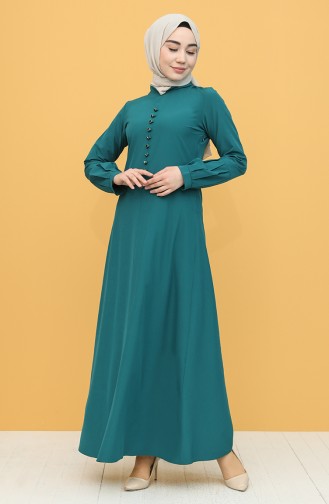 Robe Hijab Pétrole 2537-06