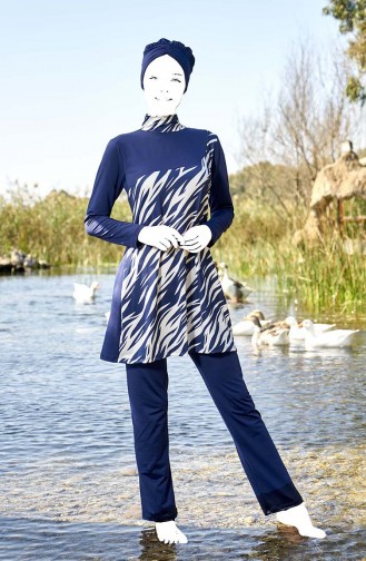 Navy Blue Swimsuit Hijab 2040
