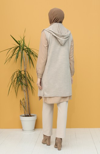 Beige Strickjacke 4299-06