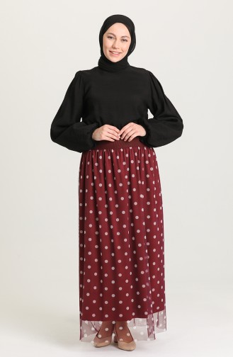 Claret Red Skirt 5031-01