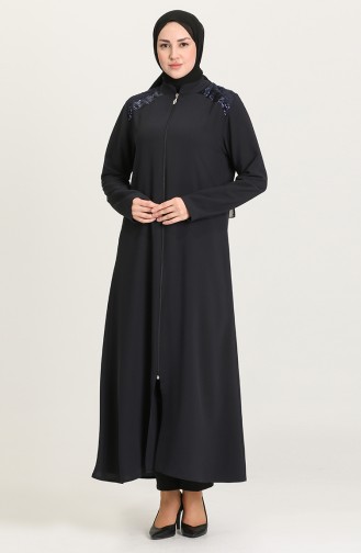 Navy Blue Abaya 1053-02