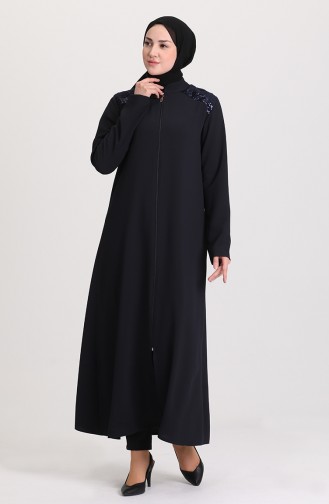 Navy Blue Abaya 1053-02