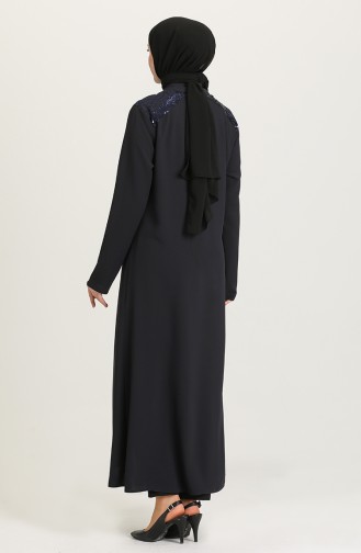 Navy Blue Abaya 2041-02