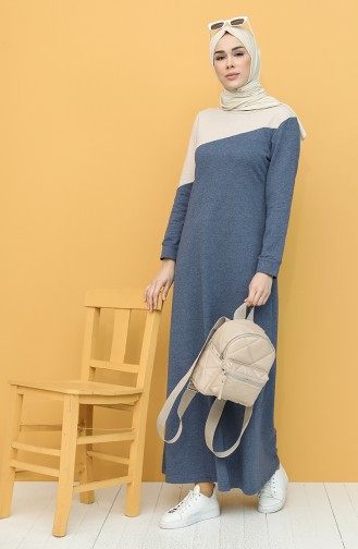 Indigo Hijab Dress 50101-03