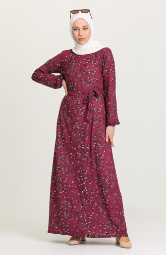 Purple Hijab Dress 0392-02