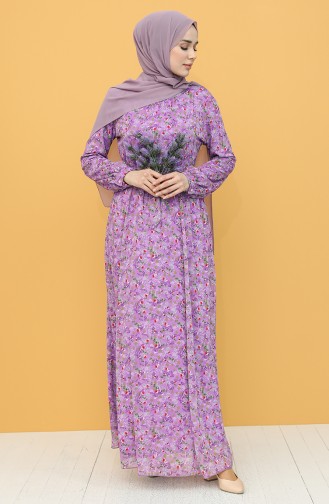 Lila Hijab Kleider 20Y3064001D-06