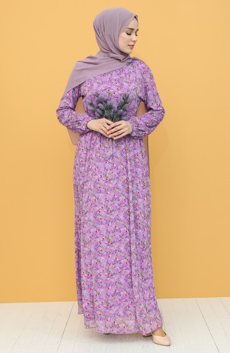 Purple Hijab Dress 20Y3064001D-06