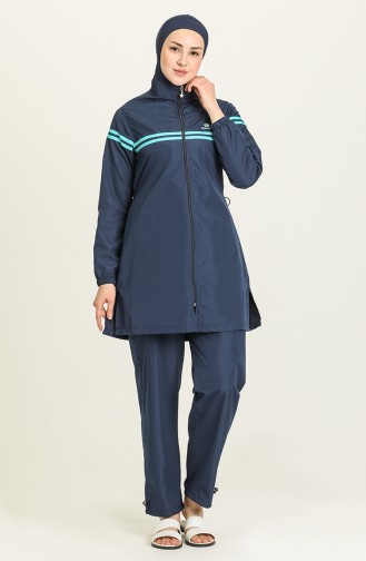 Navy Blue Swimsuit Hijab 7638-01
