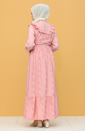 Powder Hijab Dress 21Y8297-03