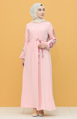 Powder Hijab Dress 21Y8342-02