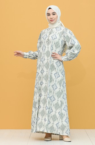 Indigo Hijab Dress 21Y8345-03