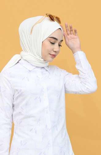 Desenli Tunik 6508-01 Lila