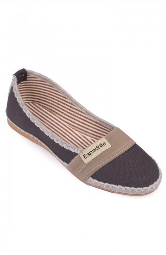 Smoke-Colored Women`s Flats 8824-4