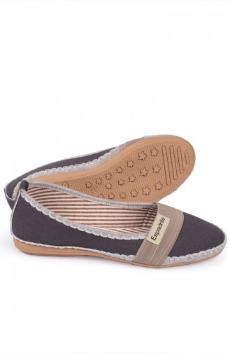 Smoke-Colored Women`s Flats 8824-4