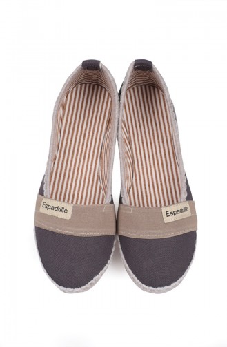 Smoke-Colored Women`s Flats 8824-4