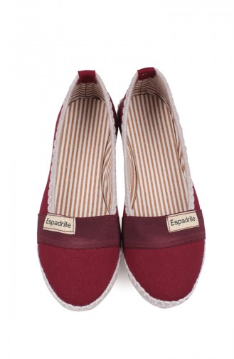 Bayan Espadril 8827-7 Bordo Keten