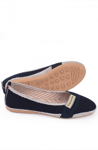 Ballerine Pour Femme Bleu Marine 8828-8