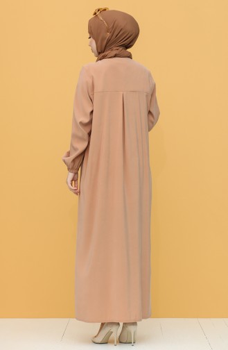 Caramel Hijab Dress 21Y8355-08