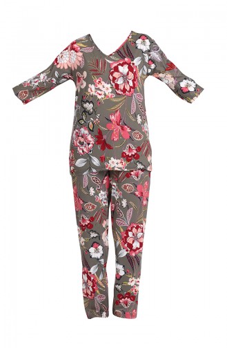 Bayan Pijama Takımı 3356 Haki