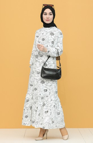Robe Hijab Blanc 5359-03