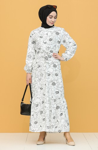 Robe Hijab Blanc 5359-03