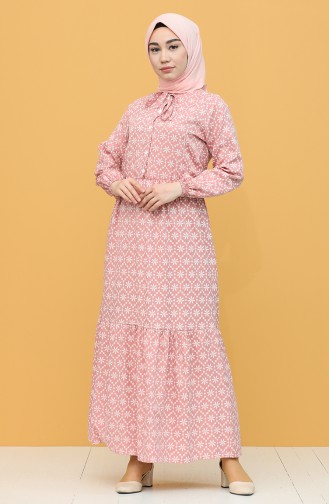 Dusty Rose Hijab Dress 5360-04