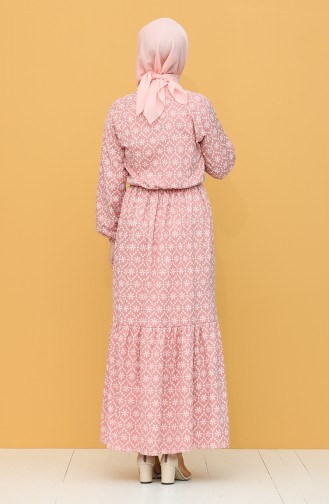 Dusty Rose Hijab Dress 5360-04
