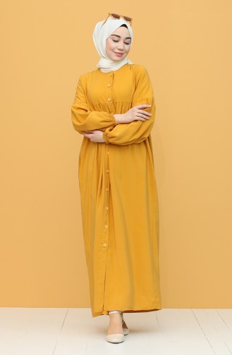 Mustard Hijab Dress 21Y8351-02
