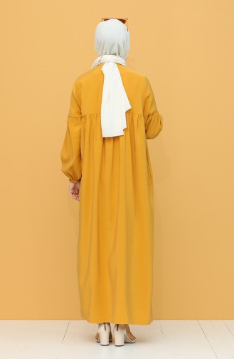 Senf Hijab Kleider 21Y8351-02