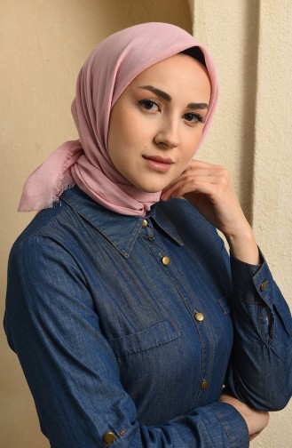 Elmina Desenli Pamuk Eşarp 932-112 Pembe