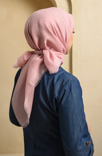 Elmina Desenli Pamuk Eşarp 932-112 Pembe