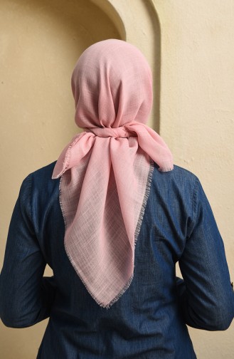 Elmina Desenli Pamuk Eşarp 932-112 Pembe