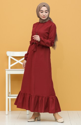 Robe Hijab Bordeaux 7066-02