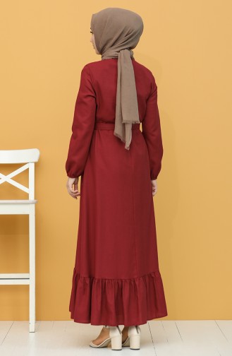 Robe Hijab Bordeaux 7066-02