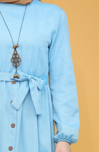 Light Blue Hijab Dress 7067-10
