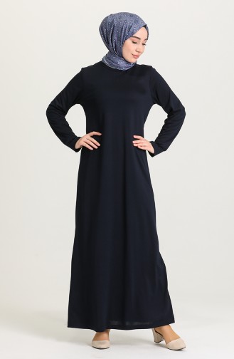 Robe Hijab Bleu Marine 0076-01