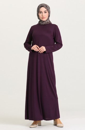 Purple Hijab Dress 0076-02